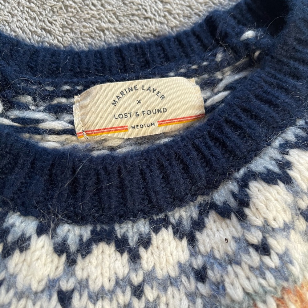 Marine Layer+Lost & Found Tessa Fair Isle Sweater - Picture 7 of 7